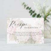 Hydrangeas Blancs Roses Cartes de Recette Élégante (Debout devant)