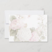 Hydrangeas Blancs Roses Cartes de Recette Élégante (Dos)