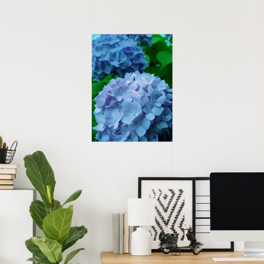 Hydrangeas {Blauw} | POSTER (Thuiskantoor)