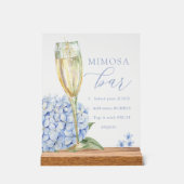 Hydrangeas Bleus & Bar à Mimosa en Verre Doré (Recto)