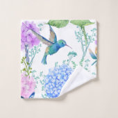 Hydrangeas Bleus Et Colibris (Gant de toilette)