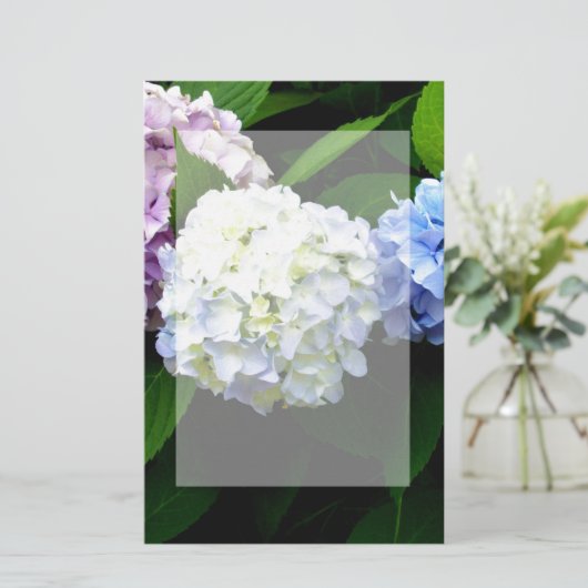 Hydrangeas Briefpapier (Staand voorkant)