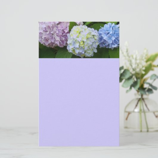 Hydrangeas Briefpapier (Staand voorkant)