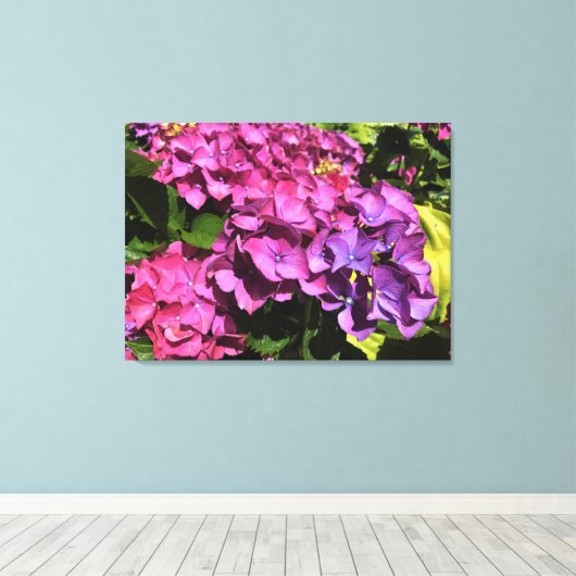Hydrangeas Canvas Afdruk (Insitu (Houten vloer))