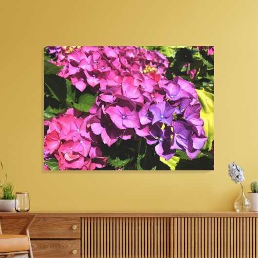 Hydrangeas Canvas Afdruk (Insitu (Woonkamer))