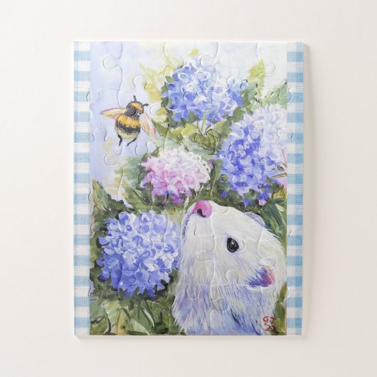 HYDRANGEAS DEW FERRET ET BEE PUZZLE (Vertical)