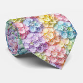 Hydrangeas & Diamonds | Col cravate arc-en-ciel pa (Roulé)