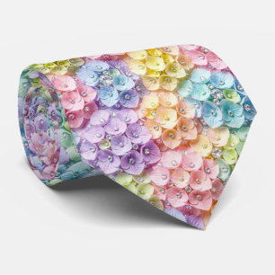Hydrangeas & Diamonds   Col cravate arc-en-ciel pa