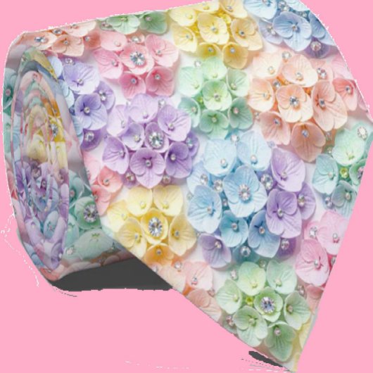 Hydrangeas & Diamonds | Col cravate arc-en-ciel pa