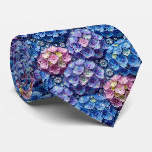 Hydrangeas & Diamonds Trouw- en evenementensiera Stropdas