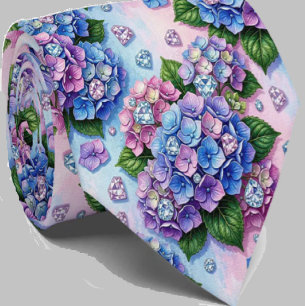 Hydrangeas & Diamonds Trouw- en evenementensiera Stropdas