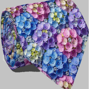 Hydrangeas & Diamonds Trouw- en evenementensiera Stropdas