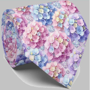 Hydrangeas & Diamonds Trouw- en evenementensiera Stropdas