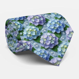 Hydrangeas & Diamonds Trouw- en evenementensiera Stropdas