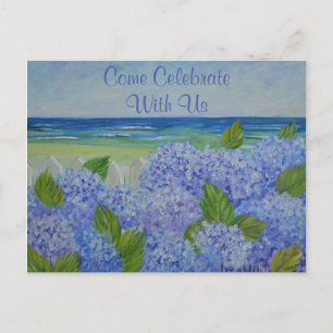 Hydrangeas door de uitnodiging van de Zee Briefkaart