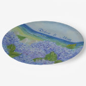 Hydrangeas door het Zee huwelijk Papieren Bordje (Gekanteld)