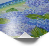 Hydrangea's door Zee Foto afdrukken Foto Afdruk (Hoek)