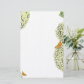 Hydrangeas en Butterflies Briefpapier (Staand voorkant)