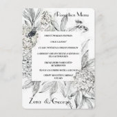 Hydrangeas en floraison Menu Mariage plat Insérer (Devant)