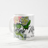 Hydrangeas en Mason jar beste moeder ooit Koffiemok (Voorkant links)