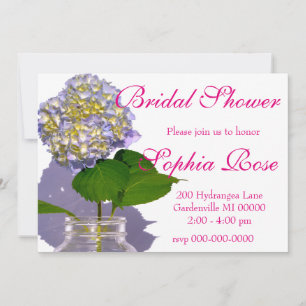 hydrangeas en mason jar kaart