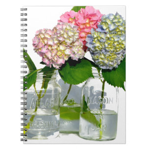 Hydrangeas en Mason jar Notitieboek