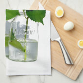 Hydrangeas en Mason jar Theedoek (Quarter Fold)