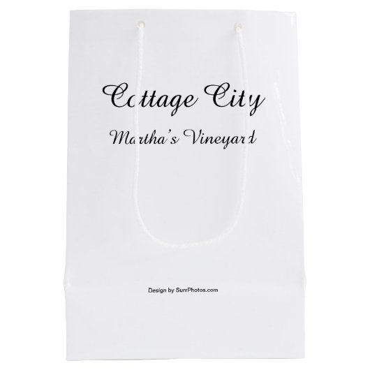 Hydrangeas en Picket Fence - Martha's wijngaard Medium Cadeauzakje (Achterkant)