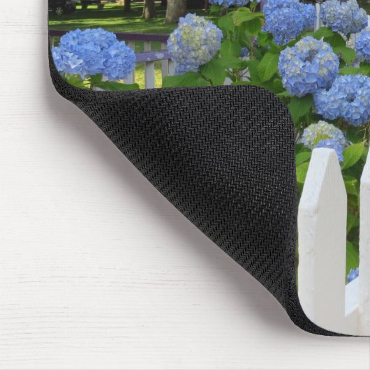 Hydrangeas en Picket Fence - Martha's wijngaard Muismat (Hoek)