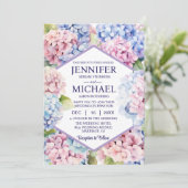 Hydrangeas Fleurs de Printemps Invitations de mari (Debout devant)