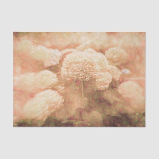 Hydrangeas Floral Sepia Blush Pink  Tissuepapier (Voorkant)