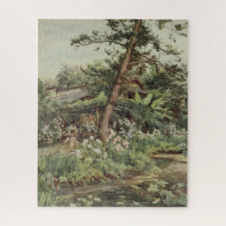 Hydrangeas in de tuin van Tea bij Nichi Otani Legpuzzel