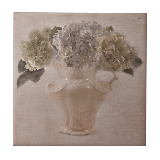 Hydrangeas in een damp tegeltje (Voorkant)