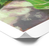 Hydrangea's in een Groene Vase Poster (Hoek)