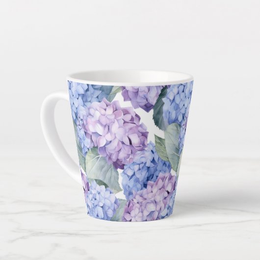 Hydrangeas Latte Mok (Linkerhoek)