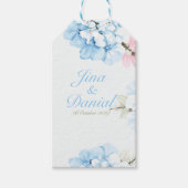 Hydrangea's Pastel Bloei Cadeaulabel (Voorkant)