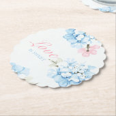 Hydrangea's Pastel Bloei Kartonnen Onderzetters (Gekanteld)