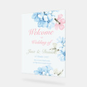 Hydrangeas pastelbloem acryl bord (Hoek)