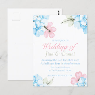 Hydrangeas pastelbloem briefkaart