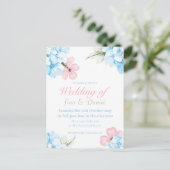 Hydrangeas pastelbloem briefkaart (Staand voorkant)