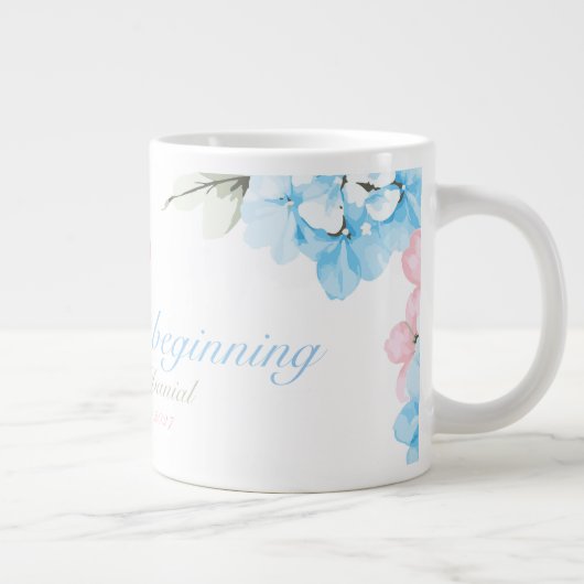 Hydrangeas pastelbloem extra grote beker (Rechts)