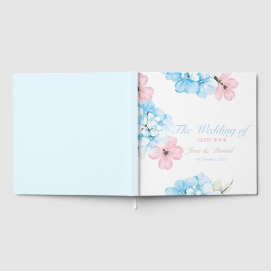 Hydrangeas pastelbloem gastenboek (Volledig)