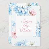 Hydrangeas pastelbloem kaart (Voorkant / Achterkant)