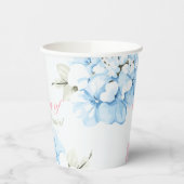 Hydrangeas pastelbloem papieren bekers (Links)