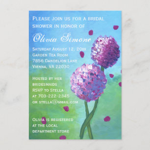 Hydrangeas Peindre Les Invitations D'Une Douche Nu