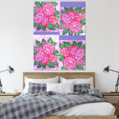 HYDRANGEAS Premium Verpakt Canvas (glans) Afdruk (Insitu (Slaapkamer))