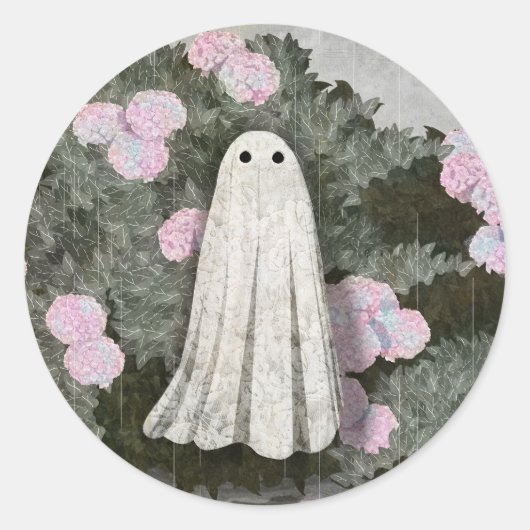 Hydrangeas Ronde Sticker (Voorkant)