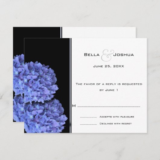 Hydrangeas RSVP (Voorkant / Achterkant)