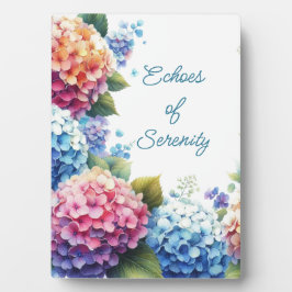 Hydrangeas Serenity Tabletop Plaque with Easel Fotoplaat