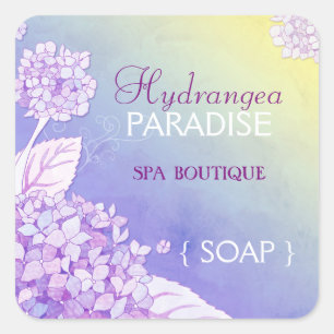Hydrangeas Spa Business Product Label